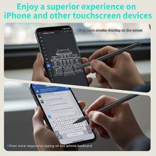 Load image into Gallery viewer, MEKO Dual System Pencil for Apple iPad & iPhone & Android, 15-Minute Fast Charge Universal Stylus Pens for Touch Screen, Precision Stylus for iPad Pro, Air, Mini(with Palm Rejection), Tablet Black