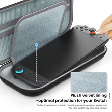 Load image into Gallery viewer, MEKO Carrying Case for Nintendo Switch 2 2025 and Console, Protective Travel Case with 10 Game Cartridges, Hard Portable Shell Pouch Compatible with Nintendo Switch 2 Console & Accessories Black