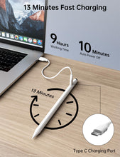 Load image into Gallery viewer, Fast-charging model II anti-false touch active pen white (silicone head 3 + pen tip 3 + dust plug 1)