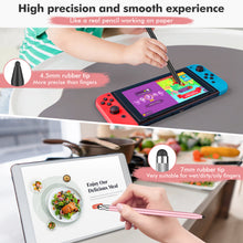 Load image into Gallery viewer, MEKO Switch Stylus Pens for Touch Screens 2Pack, Universal Tablet Pen Capacitive 3 in 1 Stylus for iPhone/iPad/pro/Mini/Air/Samsung/Honor/Xiaomi/Tablet/Switch 2 (Black + Rose Gold)