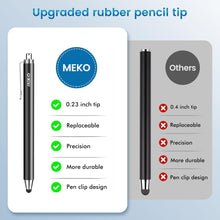 Load image into Gallery viewer, MEKO 10 Pack Stylus Pens for Touch Screens with Extra 20 Rubber Tips