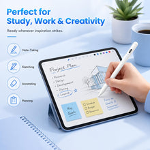 Load image into Gallery viewer, MEKO Pencil for Apple iPad 2018-2026, 10H Battery Life, 0.1mm Pixel Precision, Palm Rejection Pen for iPad 11 A16/10/9/8/7/6th Gen, Pro 12.9/11/13 Inch M4/M5, Air 3/4/5/M2/M3, 2 Extra Tips