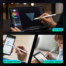 Load image into Gallery viewer, MEKO Dual System Pencil for Apple iPad & iPhone & Android, 15-Minute Fast Charge Universal Stylus Pens for Touch Screen, Precision Stylus for iPad Pro, Air, Mini(with Palm Rejection), Samsung, Tablet