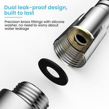 Load image into Gallery viewer, MEKO Shower Hose 1.8m, Stainless Steel Leakproof Shower Hoses,Replacement 9mm (Outer)/6mm(Inner) Large Bore Universal Standard G1/2" High Pressure Resistance, Anti-Explosion & Anti-Kink Hose (Silver)