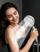 Load image into Gallery viewer, MEKO Hard Water Filter Shower Head, 15 Stage Shower Filter 7 Spray Modes High Pressure Shower Heads and 1.5m Hose, Residual Chlorine Remove Shower Filter, Handheld Shower Head and Hose (Matt Silver)
