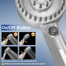 Load image into Gallery viewer, MEKO Hard Water Filter Shower Head and Hose, 4 Spray Modes High Pressure Shower Heads with 18 Layers Filtration, Bathroom 4.3&quot; Large Panel Shower Filter for Residual Chlorine Remove
