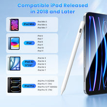 Load image into Gallery viewer, MEKO Pencil for Apple iPad 2018-2026, 10H Battery Life, 0.1mm Pixel Precision, Palm Rejection Pen for iPad 11 A16/10/9/8/7/6th Gen, Pro 12.9/11/13 Inch M4/M5, Air 3/4/5/M2/M3, 2 Extra Tips
