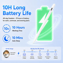 Load image into Gallery viewer, MEKO Pencil for Apple iPad 2018-2026, 10H Battery Life, 0.1mm Pixel Precision, Palm Rejection Pen for iPad 11 A16/10/9/8/7/6th Gen, Pro 12.9/11/13 Inch M4/M5, Air 3/4/5/M2/M3, 2 Extra Tips
