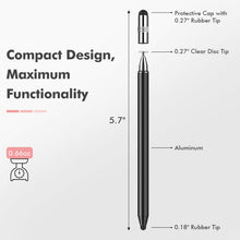 Load image into Gallery viewer, MEKO Switch Stylus Pens for Touch Screens 2Pack, Universal Tablet Pen Capacitive 3 in 1 Stylus for iPhone/iPad/pro/Mini/Air/Samsung/Honor/Xiaomi/Tablet/Switch 2 (Black + Rose Gold)
