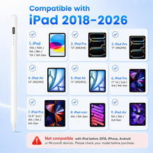Load image into Gallery viewer, MEKO Pencil for Apple iPad 2018-2026, 10H Battery Life, 0.1mm Pixel Precision, Palm Rejection Pen for iPad 11 A16/10/9/8/7/6th Gen, Pro 12.9/11/13 Inch M4/M5, Air 3/4/5/M2/M3, 2 Extra Tips
