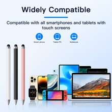 Load image into Gallery viewer, MEKO Stylus Pens for Touch Screens 3Pack, 2 in 1 Tablet Pencil with Magnetic Cap, High Precision Stylus Pen for iPad Compatible with Apple, iPhone, Android, Tablets, Phones, Switch (Black&amp;White&amp;Rose)
