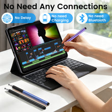 Load image into Gallery viewer, MEKO 2-in-1 Stylus Pens for Touch Screens 3Pack, Anti-Slip Grip High Capacitive Universal Tablet Pen for iPhone/iPad/pro/Mini/Air/Samsung/Tablet/Switch, 3 Disc Tips and Rubber Tips
