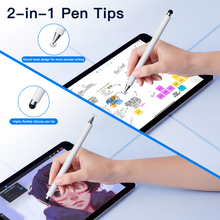 Load image into Gallery viewer, MEKO Stylus Pens for Touch Screens 3Pack, 2 in 1 Tablet Pencil with Magnetic Cap, High Precision Stylus Pen for iPad Compatible with Apple, iPhone, Android, Tablets, Phones, Switch(Black&amp;White&amp;Blue)

