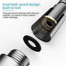 Load image into Gallery viewer, MEKO Shower Hose 1.8m, Stainless Steel Leakproof Shower Hoses，Replacement 9mm (Outer)/6mm(Inner) Large Bore Universal Standard G1/2&quot; High Pressure Resistance, Anti-Kink Hose (Grey)
