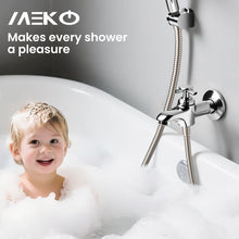 Load image into Gallery viewer, MEKO Shower Hose 1.8m, Stainless Steel Leakproof Shower Hoses，Replacement 9mm (Outer)/6mm(Inner) Large Bore Universal Standard G1/2&quot; High Pressure Resistance, Anti-Kink Hose (Nickel Brushed)

