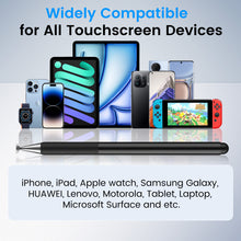 Load image into Gallery viewer, MEKO 2-in-1 Stylus Pens for Touch Screens 3Pack, Anti-Slip Grip High Capacitive Universal Tablet Pen for iPhone/iPad/pro/Mini/Air/Samsung/Tablet/Switch, 3 Disc Tips and Rubber Tips
