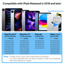 Load image into Gallery viewer, MEKO Ultra-Quiet Pencil for Apple iPad 2018-2026, 2X Fast Charge Stylus Pen for iPad a16 Compatible with iPad 6th-11th Gen, Pro 12.9/11/13/ M4/ M5, Air 3/4/5/M2/M3, Mini 5-7th Gen, Palm Rejection
