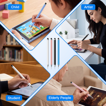 Load image into Gallery viewer, MEKO Stylus Pens for Touch Screens 3Pack, 2 in 1 Tablet Pencil with Magnetic Cap, High Precision Stylus Pen for iPad Compatible with Apple, iPhone, Android, Tablets, Phones, Switch(Black&amp;White&amp;Blue)
