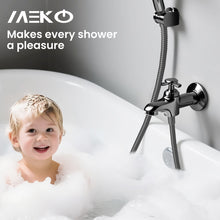 Load image into Gallery viewer, MEKO Shower Hose 1.8m, Stainless Steel Leakproof Shower Hoses，Replacement 9mm (Outer)/6mm(Inner) Large Bore Universal Standard G1/2&quot; High Pressure Resistance, Anti-Kink Hose (Grey)
