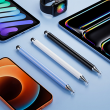 Load image into Gallery viewer, MEKO Stylus Pens for Touch Screens 3Pack, 2 in 1 Tablet Pencil with Magnetic Cap, High Precision Stylus Pen for iPad Compatible with Apple, iPhone, Android, Tablets, Phones, Switch(Black&amp;White&amp;Blue)
