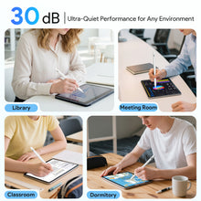 Load image into Gallery viewer, MEKO Ultra-Quiet Pencil for Apple iPad 2018-2026, 2X Fast Charge Stylus Pen for iPad a16 Compatible with iPad 6th-11th Gen, Pro 12.9/11/13/ M4/ M5, Air 3/4/5/M2/M3, Mini 5-7th Gen, Palm Rejection
