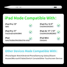 Load image into Gallery viewer, MEKO Dual System Pencil for Apple iPad &amp; iPhone &amp; Android, 15-Minute Fast Charge Universal Stylus Pens for Touch Screen, Precision Stylus for iPad Pro, Air, Mini(with Palm Rejection), Samsung, Tablet
