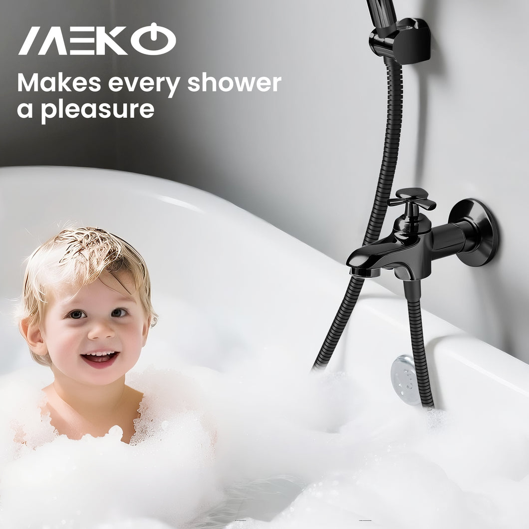 MEKO Shower Hose 1.8m, Stainless Steel Leakproof Shower Hoses，Replacement 9mm (Outer)/6mm(Inner) Large Bore Universal Standard G1/2